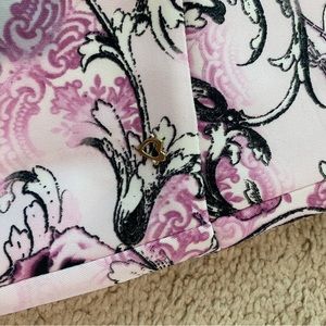 Thalia Sodi Scuba Pencil Skirt, Size Medium, Patterned Purple/Pink/Black/White.